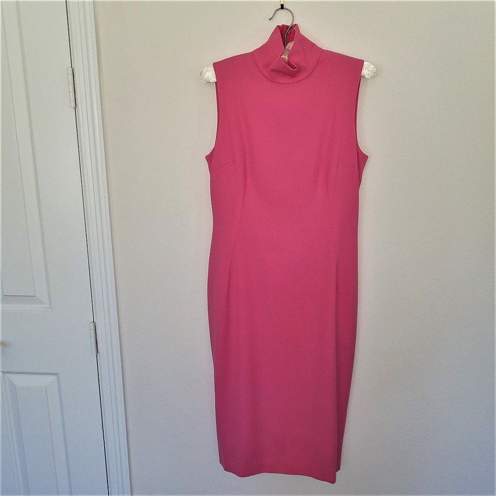 Dolce & Gabbana pink wool sheath dress, size 42 (US 6)
